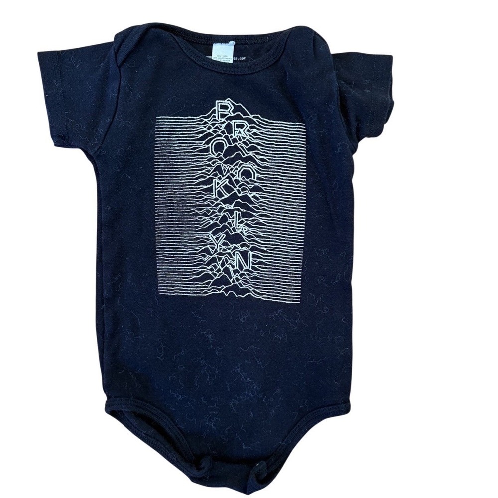 Gnome Enterprises Brooklyn Jumper Vintage Concert‎ Tee Baby Romper 12-18 Months